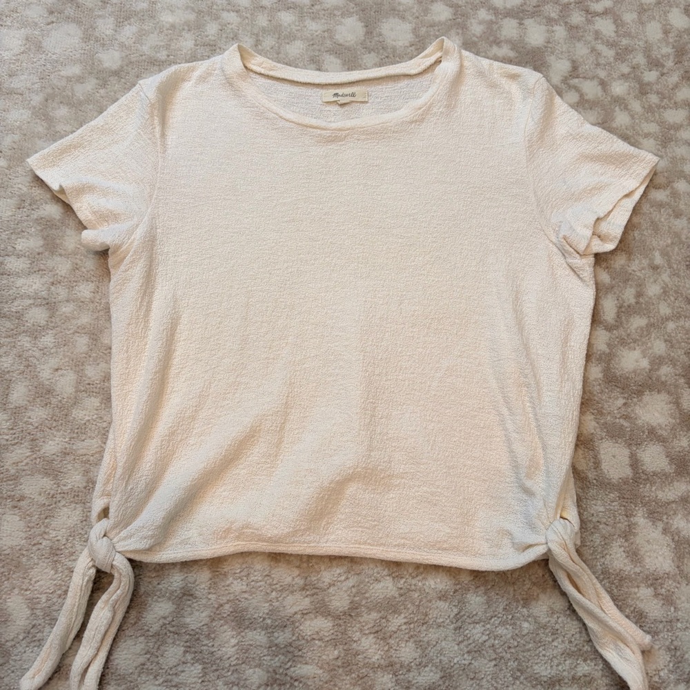 Madewell Women's Cream Tie-Side Top